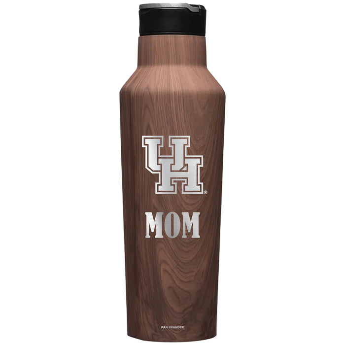 Corkcicle Insulated Canteen Water Bottle with Houston Cougars Mom Primary Logo