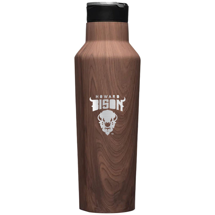 Corkcicle Insulated Sport Canteen Water Bottle with Howard Bison Primary Logo