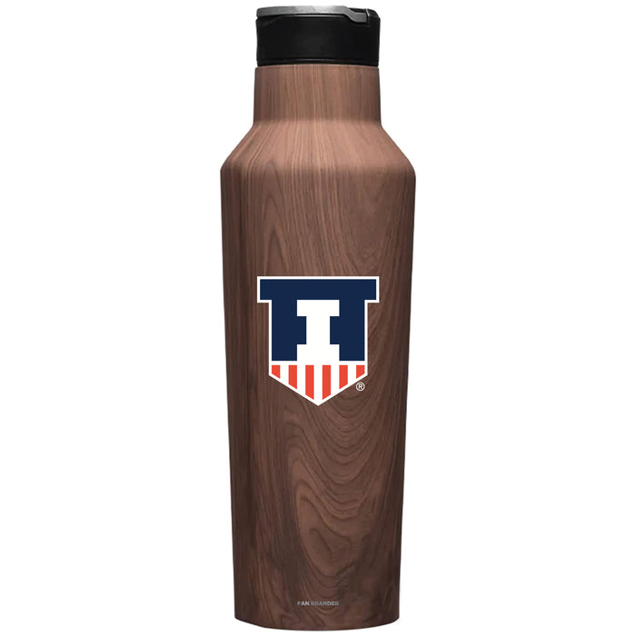 Corkcicle Insulated Canteen Water Bottle with Illinois Fighting Illini Secondary Logo