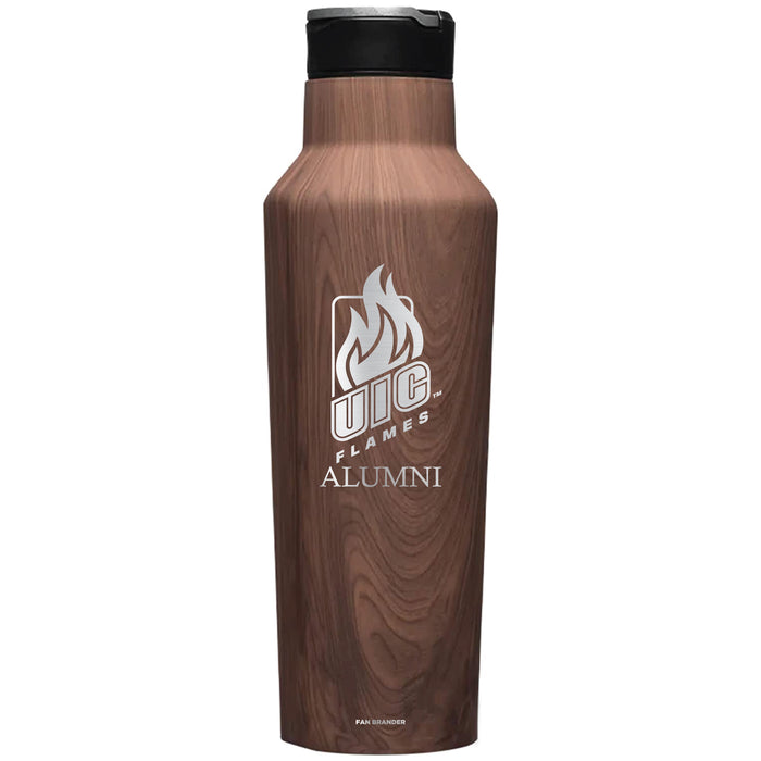 Corkcicle Insulated Canteen Water Bottle with Illinois @ Chicago Flames Alumni Primary Logo