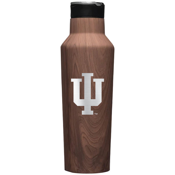 Corkcicle Insulated Sport Canteen Water Bottle with Indiana Hoosiers Primary Logo