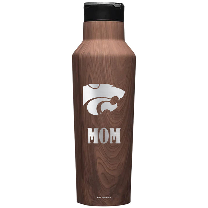 Corkcicle Insulated Canteen Water Bottle with Kansas State Wildcats Mom Primary Logo