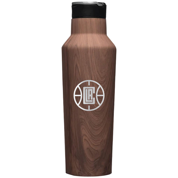 Corkcicle Insulated Canteen Water Bottle with LA Clippers Etched Primary Logo