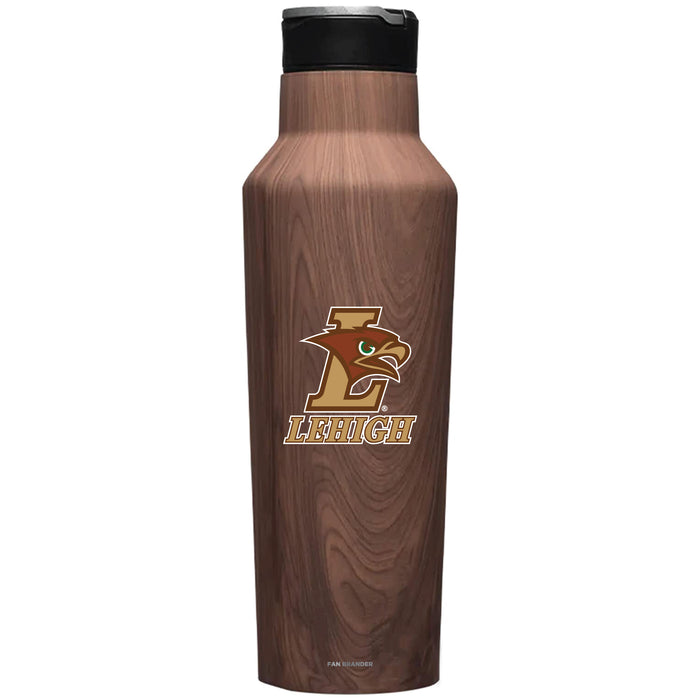 Corkcicle Insulated Canteen Water Bottle with Lehigh Mountain Hawks Primary Logo