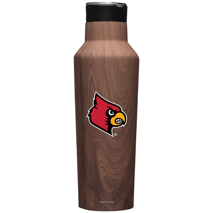 Corkcicle Insulated Canteen Water Bottle with Louisville Cardinals Primary Logo