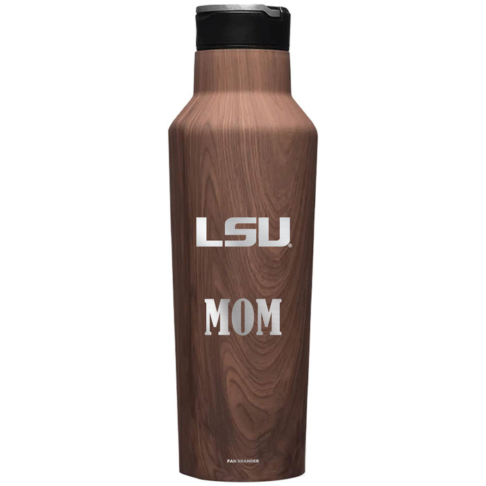 Corkcicle Insulated Canteen Water Bottle with LSU Tigers Mom Primary Logo