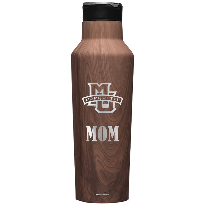 Corkcicle Insulated Canteen Water Bottle with Marquette Golden Eagles Mom Primary Logo