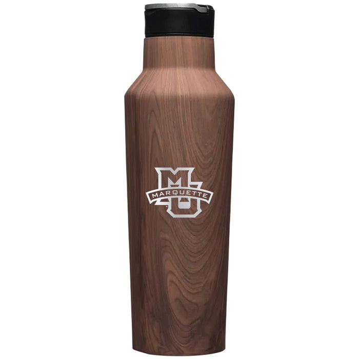 Corkcicle Insulated Sport Canteen Water Bottle with Marquette Golden Eagles Primary Logo