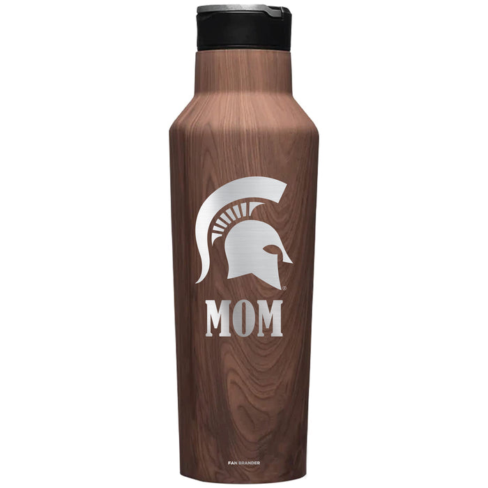 Corkcicle Insulated Canteen Water Bottle with Michigan State Spartans Mom Primary Logo