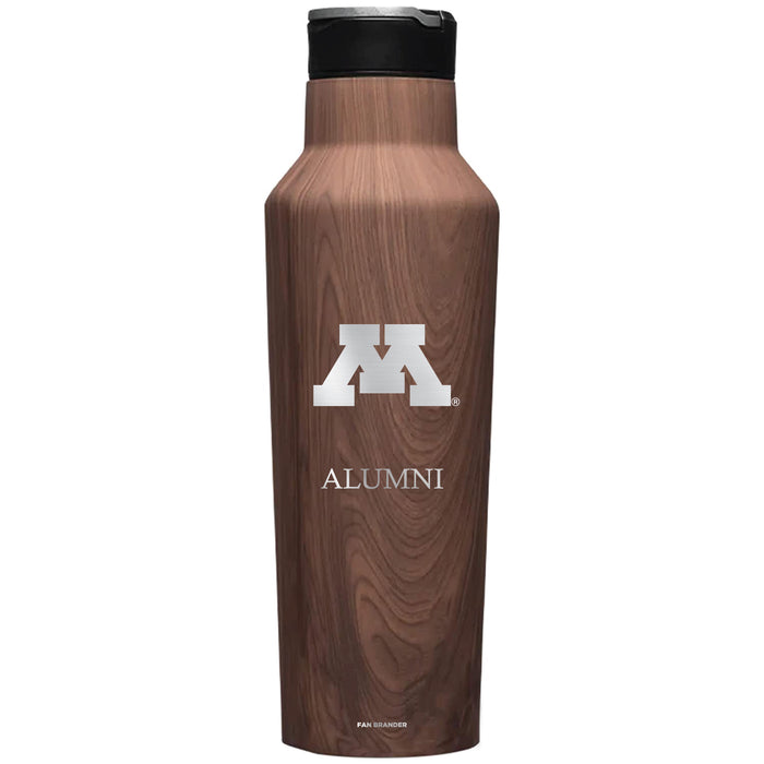 Corkcicle Insulated Canteen Water Bottle with Minnesota Golden Gophers Alumni Primary Logo