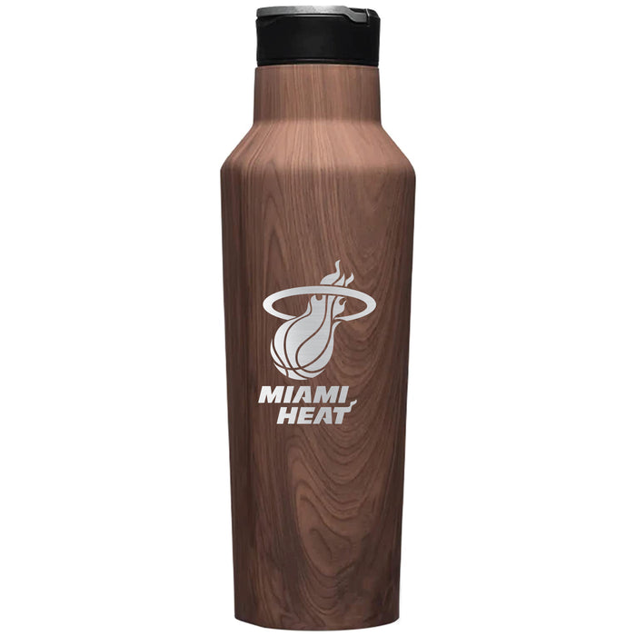 Corkcicle Insulated Canteen Water Bottle with Miami Heat Etched Primary Logo