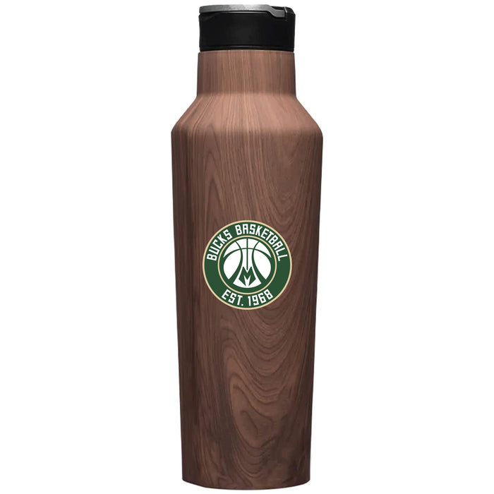 Corkcicle Insulated Canteen Water Bottle with Milwaukee Bucks Secondary Logo