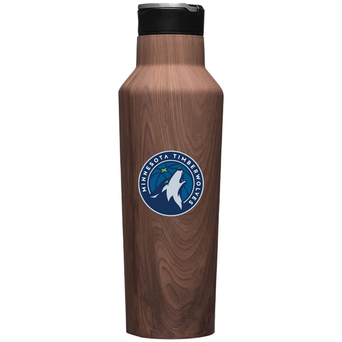 Corkcicle Insulated Canteen Water Bottle with Minnesota Timberwolves Primary Logo