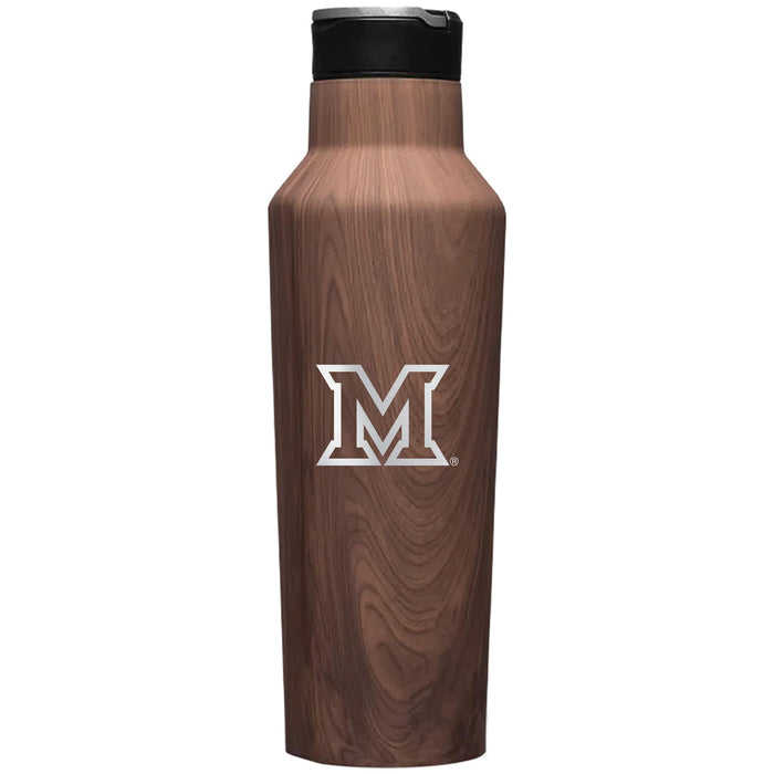 Corkcicle Insulated Sport Canteen Water Bottle with Miami University RedHawks Primary Logo