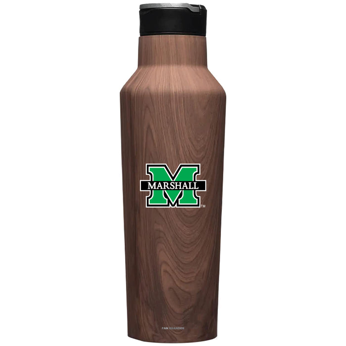 Corkcicle Insulated Canteen Water Bottle with Marshall Thundering Herd Primary Logo