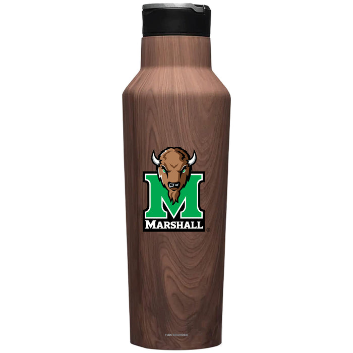 Corkcicle Insulated Canteen Water Bottle with Marshall Thundering Herd Secondary Logo