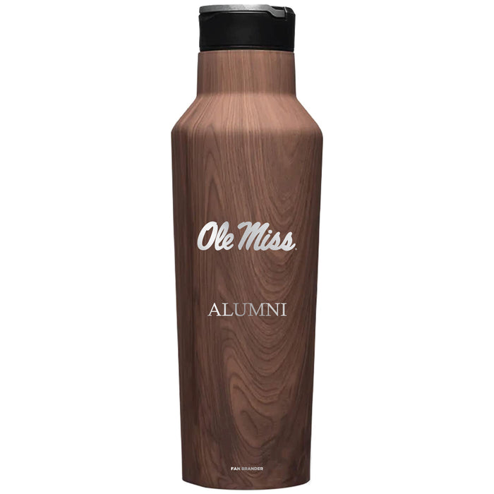 Corkcicle Insulated Canteen Water Bottle with Mississippi Ole Miss Alumni Primary Logo