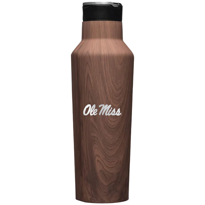 Corkcicle Insulated Sport Canteen Water Bottle with Mississippi Ole Miss Primary Logo