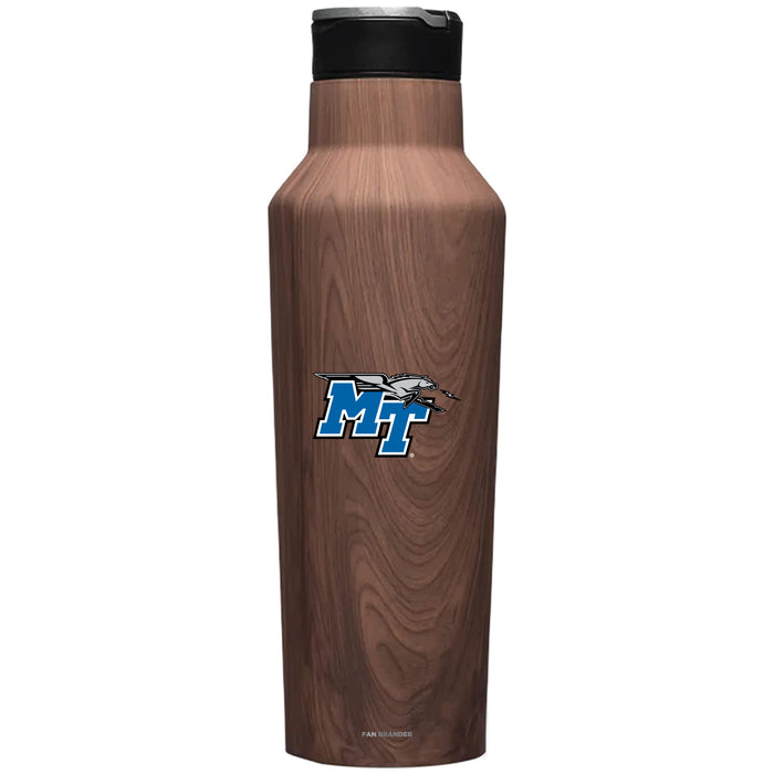 Corkcicle Insulated Canteen Water Bottle with Middle Tennessee State Blue Raiders Primary Logo