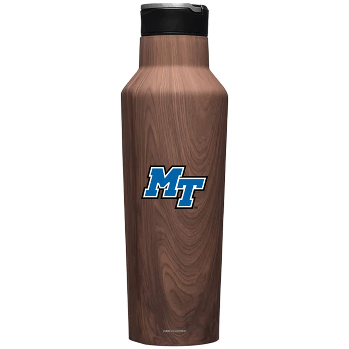 Corkcicle Insulated Canteen Water Bottle with Middle Tennessee State Blue Raiders Secondary Logo