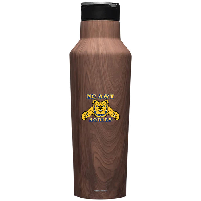 Corkcicle Insulated Canteen Water Bottle with North Carolina A&T Aggies Primary Logo