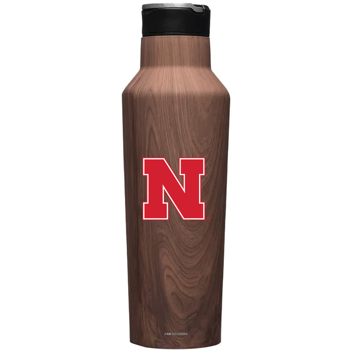 Corkcicle Insulated Canteen Water Bottle with Nebraska Cornhuskers Primary Logo