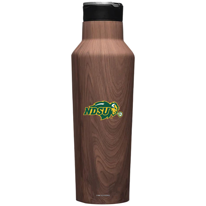 Corkcicle Insulated Canteen Water Bottle with North Dakota State Bison Primary Logo
