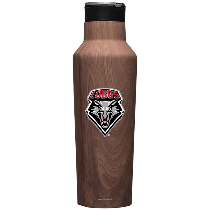 Corkcicle Insulated Canteen Water Bottle with New Mexico Lobos Primary Logo