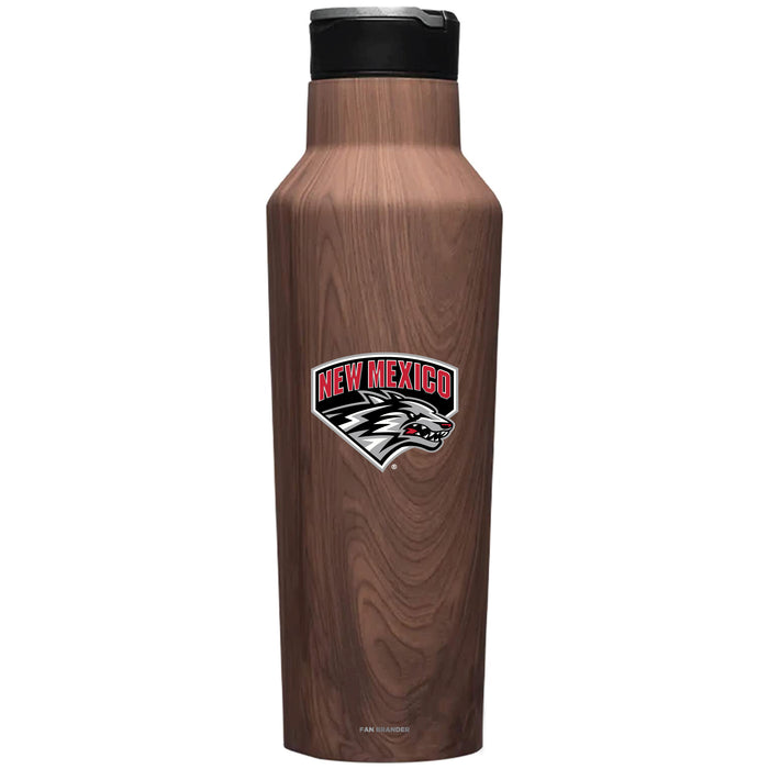 Corkcicle Insulated Canteen Water Bottle with New Mexico Lobos Secondary Logo