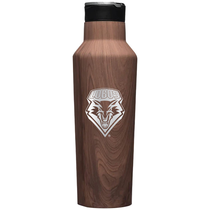 Corkcicle Insulated Sport Canteen Water Bottle with New Mexico Lobos Primary Logo
