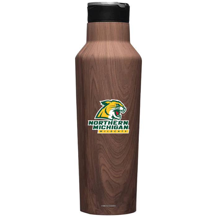 Corkcicle Insulated Canteen Water Bottle with Northern Michigan University Wildcats Primary Logo