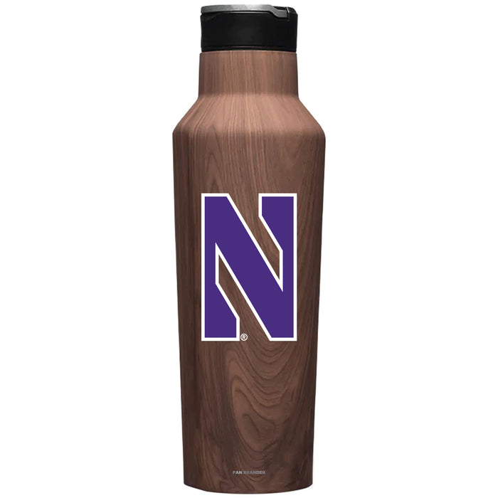 Corkcicle Insulated Canteen Water Bottle with Northwestern Wildcats Primary Logo
