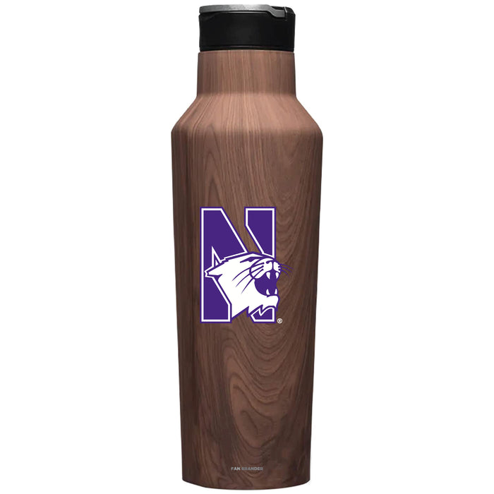 Corkcicle Insulated Canteen Water Bottle with Northwestern Wildcats Secondary Logo