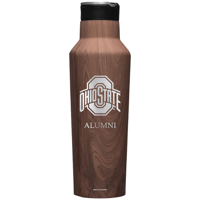 Corkcicle Insulated Canteen Water Bottle with Ohio State Buckeyes Alumni Primary Logo