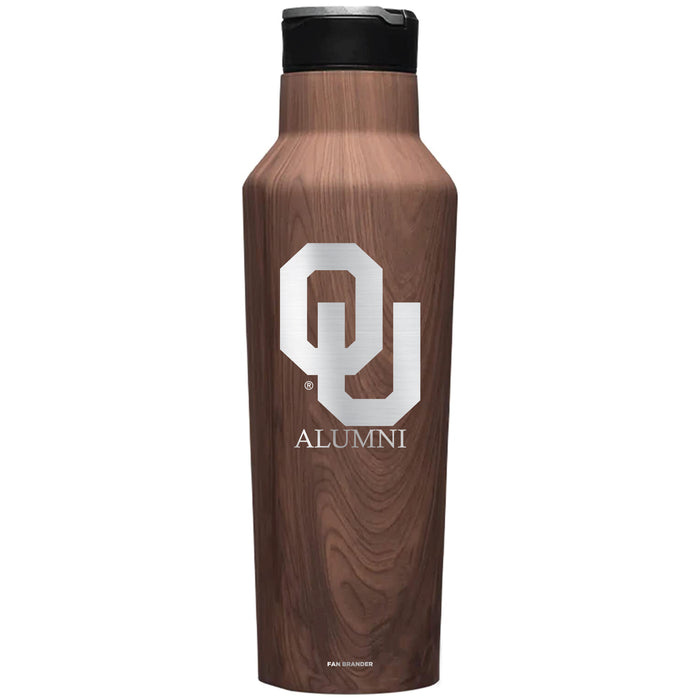 Corkcicle Insulated Canteen Water Bottle with Oklahoma Sooners Alumni Primary Logo