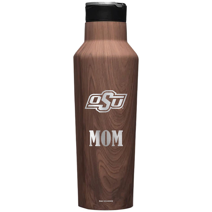 Corkcicle Insulated Canteen Water Bottle with Oklahoma State Cowboys Mom Primary Logo