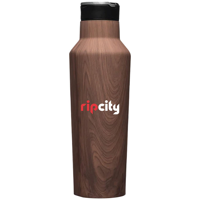 Corkcicle Insulated Canteen Water Bottle with Portland Trailblazers Secondary Logo