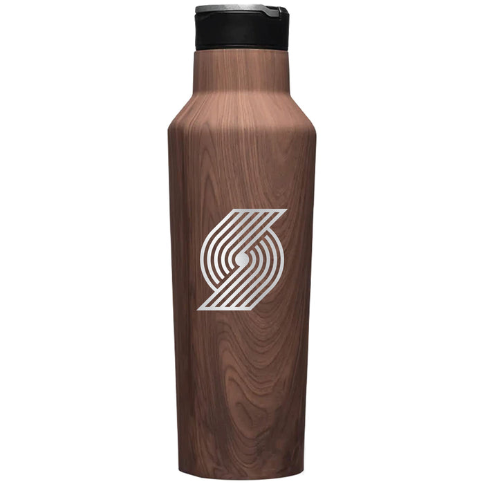 Corkcicle Insulated Canteen Water Bottle with Portland Trailblazers Etched Primary Logo