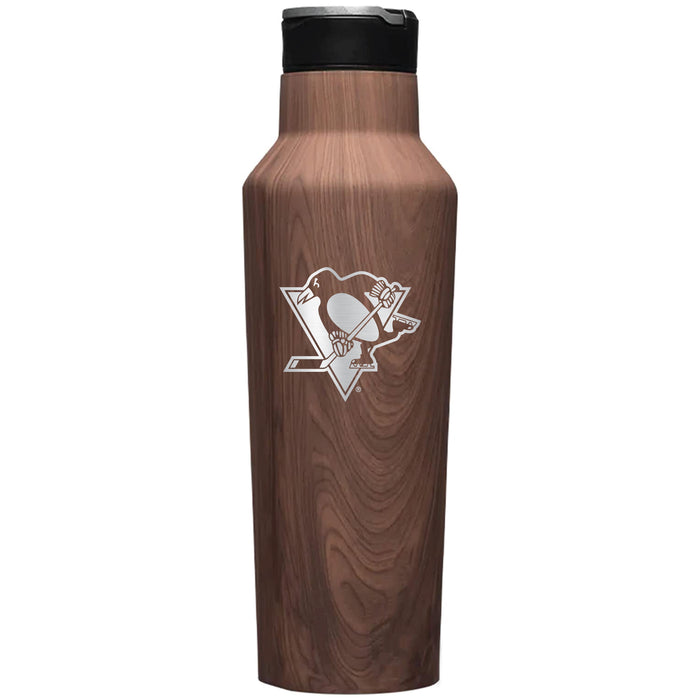 Corkcicle Insulated Canteen Water Bottle with Pittsburgh Penguins Primary Logo