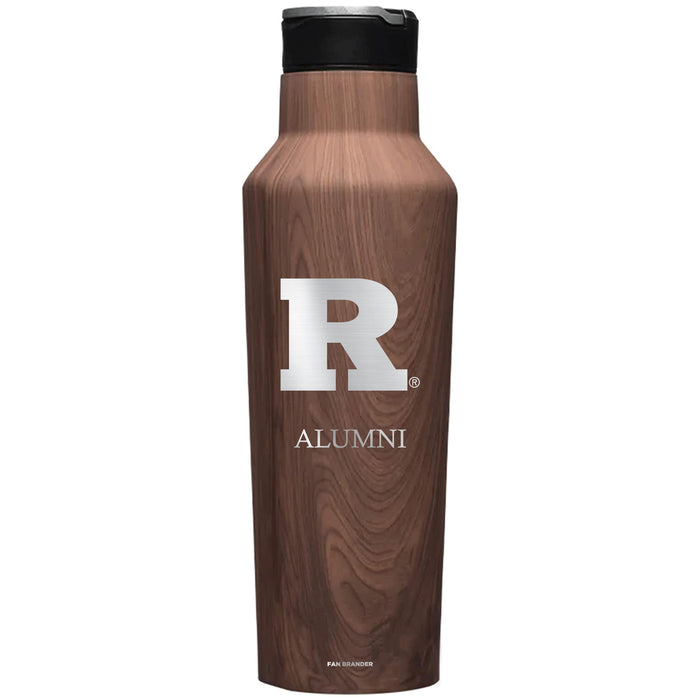 Corkcicle Insulated Canteen Water Bottle with Rutgers Scarlet Knights Alumni Primary Logo