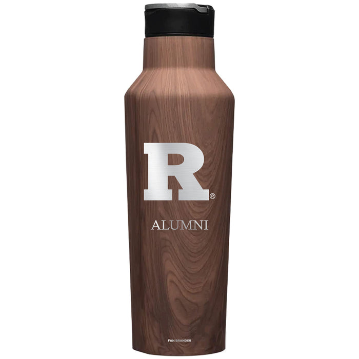 Corkcicle Insulated Canteen Water Bottle with Rutgers Scarlet Knights Mom Primary Logo