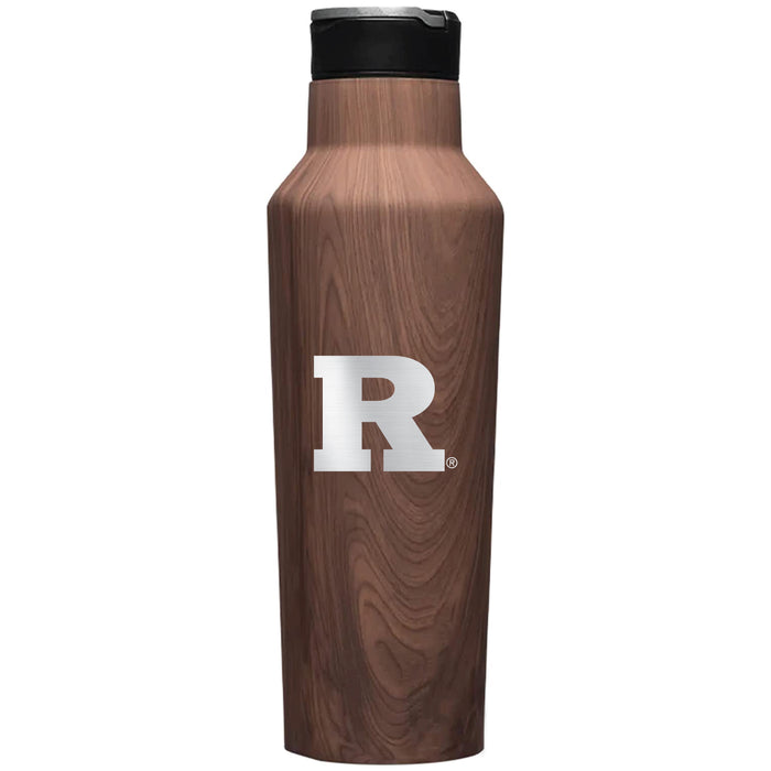 Corkcicle Insulated Sport Canteen Water Bottle with Rutgers Scarlet Knights Primary Logo