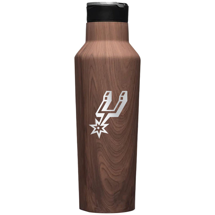 Corkcicle Insulated Canteen Water Bottle with San Antonio Spurs Etched Primary Logo