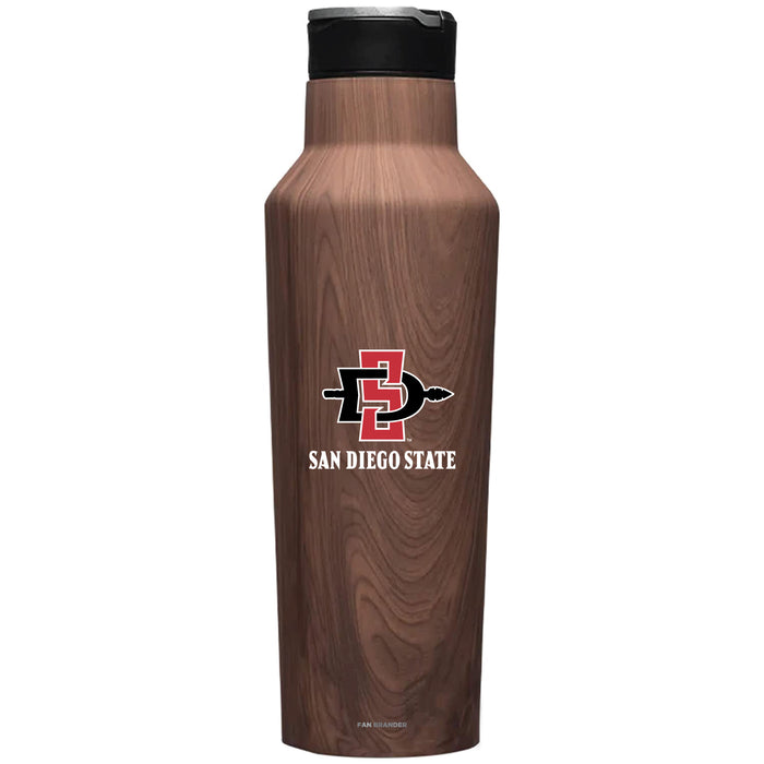 Corkcicle Insulated Canteen Water Bottle with San Diego State Aztecs Secondary Logo