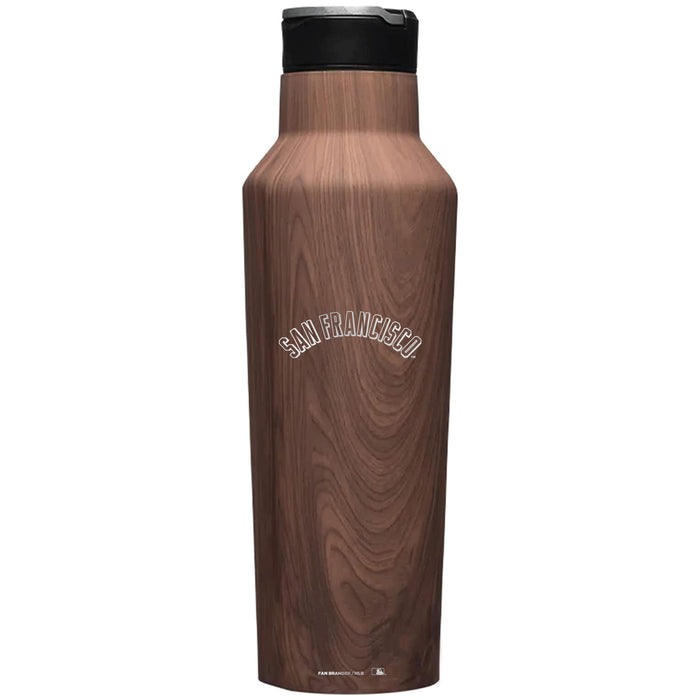 Corkcicle Insulated Canteen Water Bottle with San Francisco Giants Etched Wordmark Logo