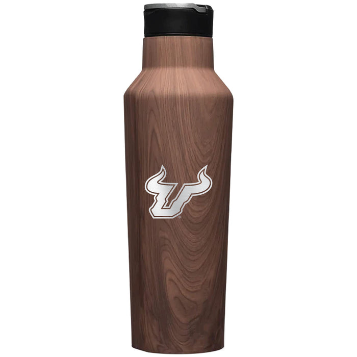 Corkcicle Insulated Sport Canteen Water Bottle with South Florida Bulls Primary Logo