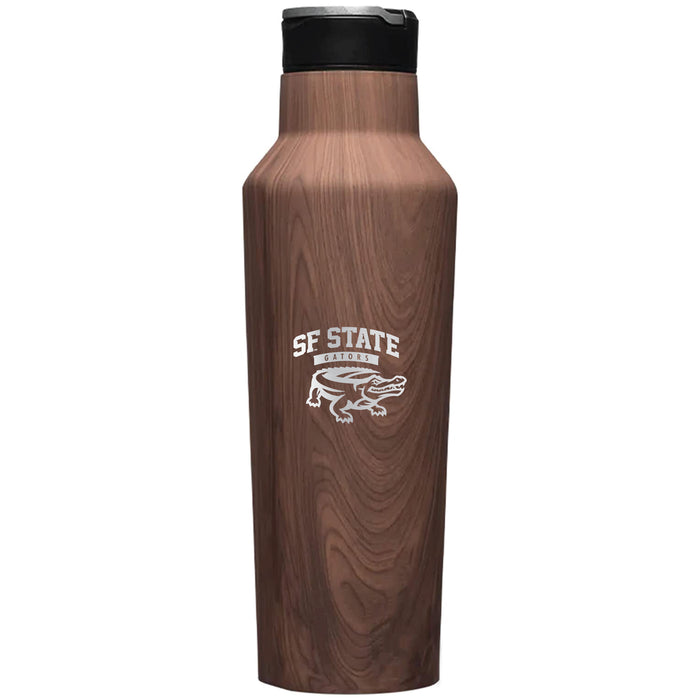 Corkcicle Insulated Sport Canteen Water Bottle with San Francisco State U Gators Primary Logo