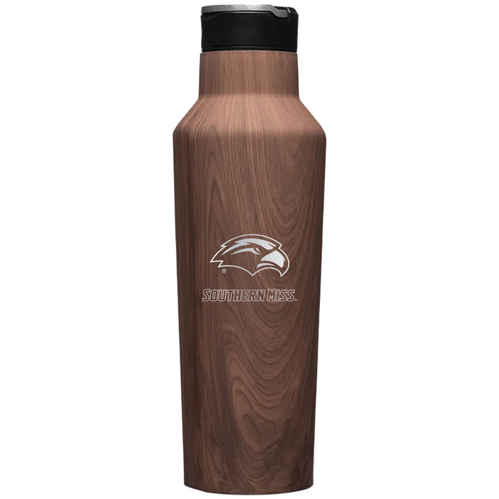 Corkcicle Insulated Sport Canteen Water Bottle with Southern Mississippi Golden Eagles Primary Logo