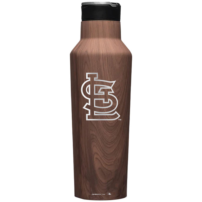 Corkcicle Insulated Canteen Water Bottle with St. Louis Cardinals Etched Secondary Logo