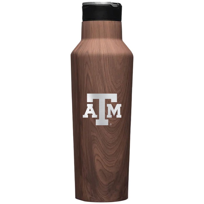 Corkcicle Insulated Sport Canteen Water Bottle with Texas A&M Aggies Primary Logo